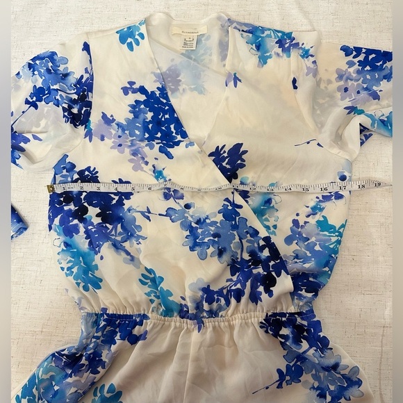 Olive & Oak Blue Floral Wrap Dress - Picture 6 of 12